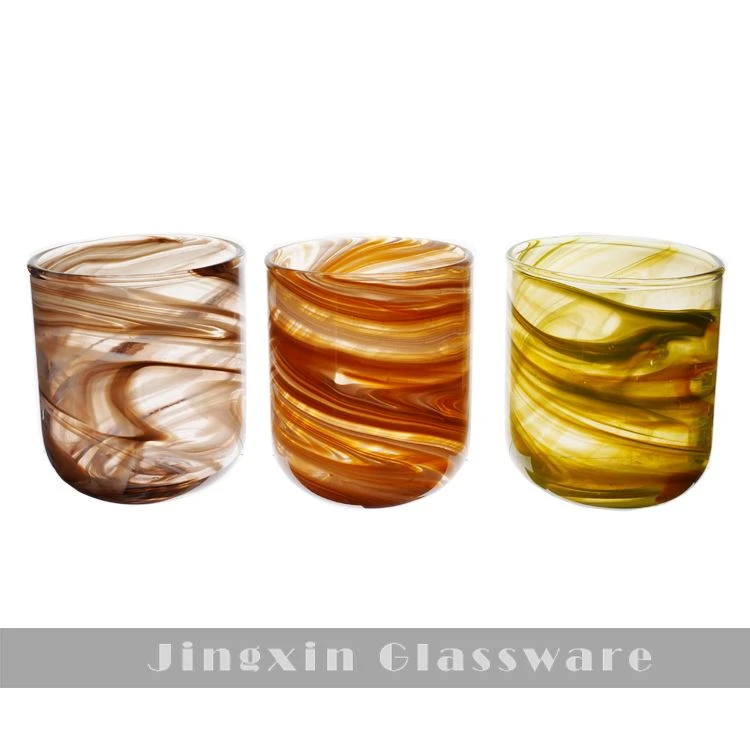 Amber Glass Candle Cup Amber Glass Candle Cup