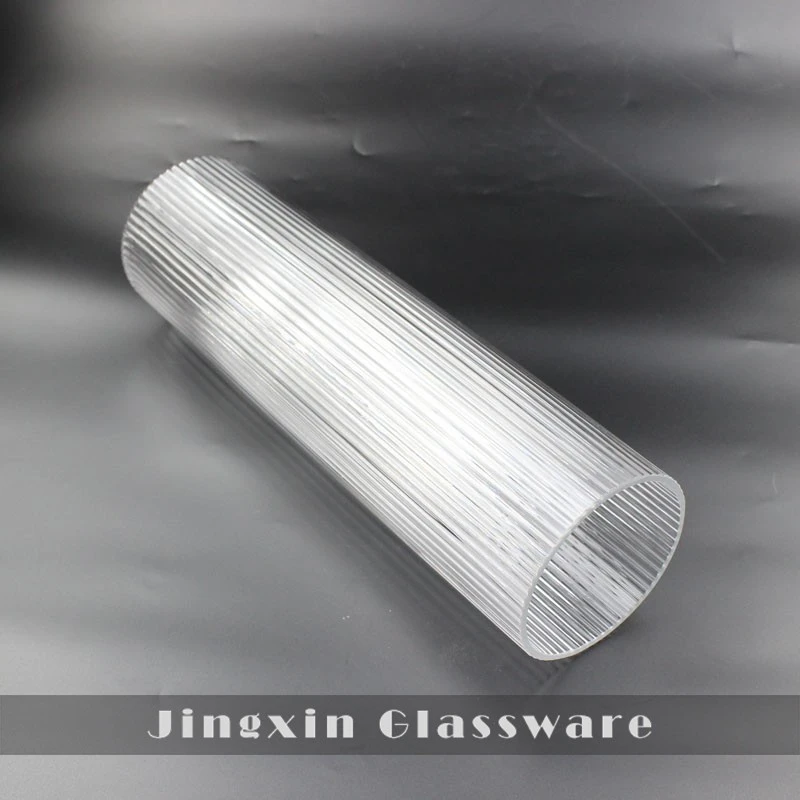 Ribbed Glass Cylinder Lamp Cover factory
