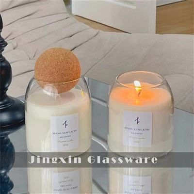 Đế nến thủy tinh có nút bần