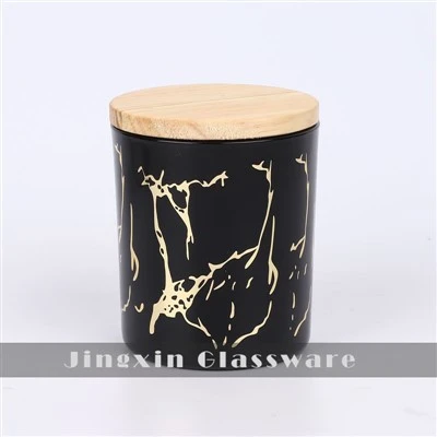 Lọ thủy tinh có nắp gỗ đựng nến